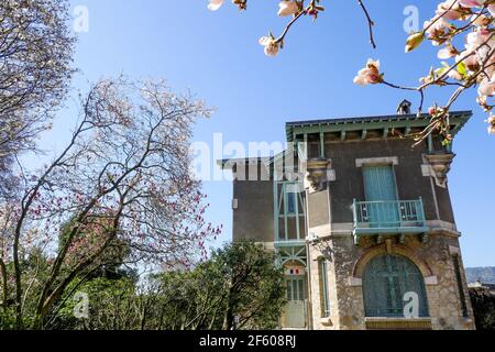 Maison des gardes, Parc Théodore Jouvet, Valence, Drôme, France Banque D'Images