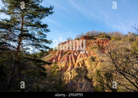 Vallée des Saints, formations rocheuses, Boudes, département du Puy de Dôme, Auvergne-Rhône-Alpes, France, Europe Banque D'Images