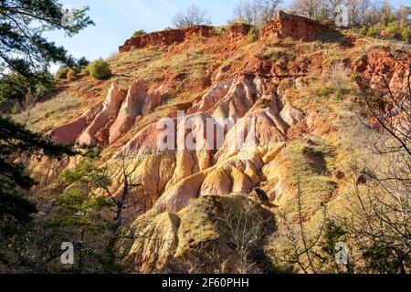 Vallée des Saints, formations rocheuses, Boudes, département du Puy de Dôme, Auvergne-Rhône-Alpes, France, Europe Banque D'Images