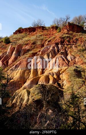 Vallée des Saints, formations rocheuses, Boudes, département du Puy de Dôme, Auvergne-Rhône-Alpes, France, Europe Banque D'Images