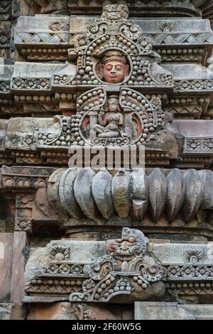 Détail du temple de Markandeshwar Siva à Bhubaneswar, Odisha, Inde. Banque D'Images