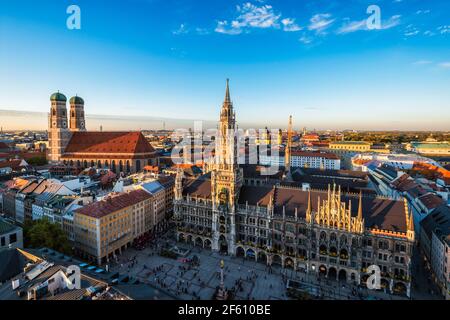 Vue aérienne de Munich, Allemagne Banque D'Images