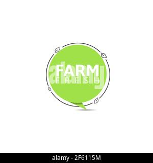 Bannière ferme fraîche Illustration de Vecteur