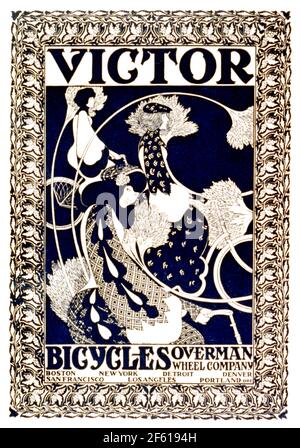 Affiche Victor Bicycles, 1895 Banque D'Images