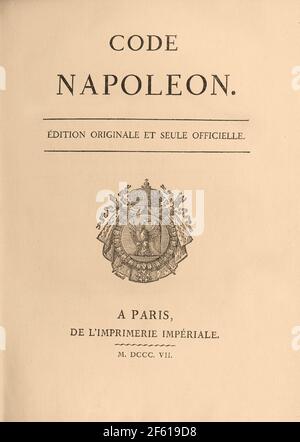 Code napoléonien Banque D'Images