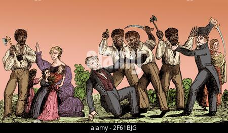 Nat Turner's rébellion slave, 1831 Banque D'Images