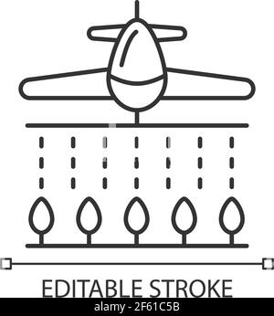 Icône linéaire pesticides Illustration de Vecteur