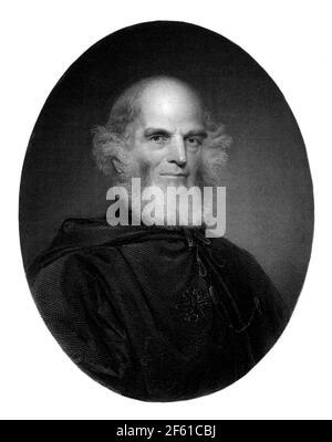 William Cullen Bryant, poète et éditeur américain Banque D'Images