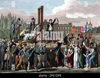 Exécution de Marie-Antoinette, 1793 Banque D'Images