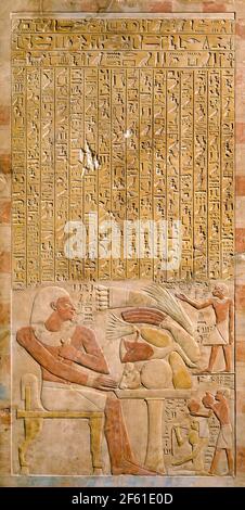 Stela de Mentuwoser, ancien égyptien Banque D'Images