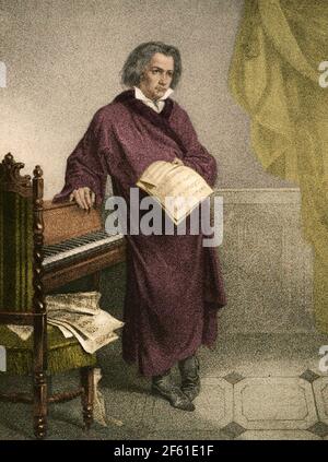 Ludwig van Beethoven, compositeur allemand Banque D'Images