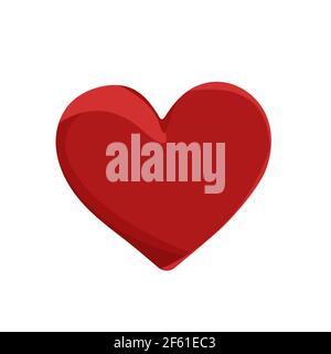 Coeur rouge, symbole de l'amour, icône vectorielle plate en forme de coeur avec des visages en forme de losange, jour de la Saint Valentin, imprimé pour les T-shirts et les vêtements Illustration de Vecteur