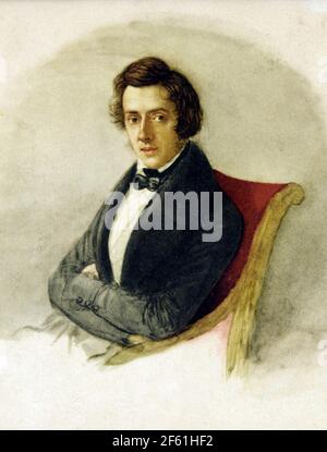 Frédéric Chopin, compositeur polonais et pianiste Banque D'Images