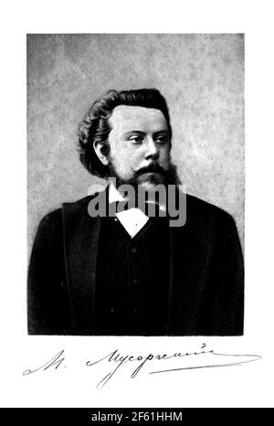 Modeste Mussorgsky, compositeur russe Banque D'Images