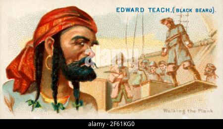 Edward Teach ou Blackbeard, Pirate anglais Banque D'Images