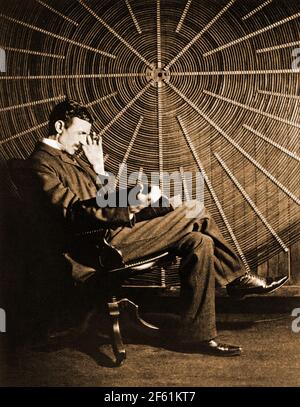 Nikola Tesla, inventeur Serbian-American Banque D'Images