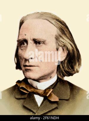 Franz Liszt, compositeur hongrois Banque D'Images