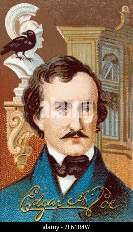 Edgar Poe, l'auteur américaine Banque D'Images