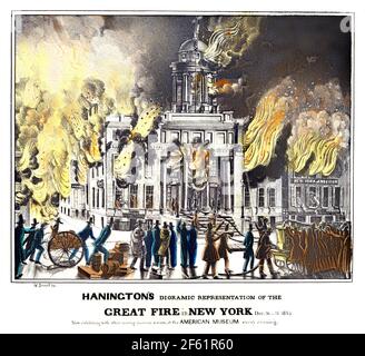 Incendie de la ville de New York, 1835 Banque D'Images