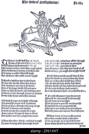 Geoffrey Chaucer, les Contes de Canterbury Banque D'Images