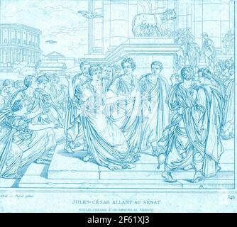 Assassinat de Jules César, 44 av. Banque D'Images