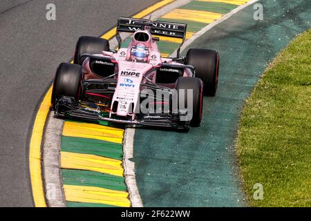 PEREZ Sergio (mex) Force India action VJM10 pendant le championnat de Formule 1 2017 à Melbourne, Australie Grand Prix, du 23 au 26 mars - photo DPPI Banque D'Images