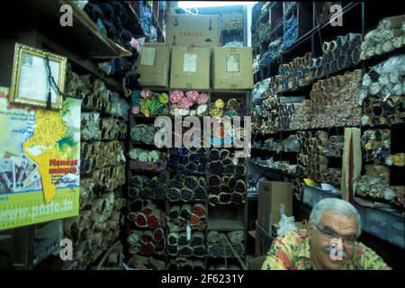 Boutique de fils à Medina, Tunis, Tunisie Banque D'Images