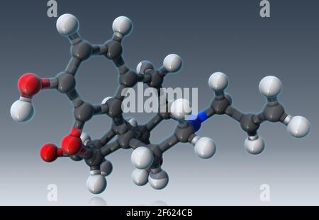 Naloxone, modèle moléculaire Banque D'Images