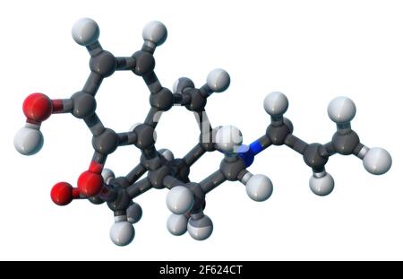 Naloxone, modèle moléculaire Banque D'Images