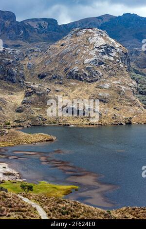 Parc national El cajas (Parque Nacional El cajas) dans la province d'Azuay, dans les hauts plateaux de l'Équateur. Banque D'Images