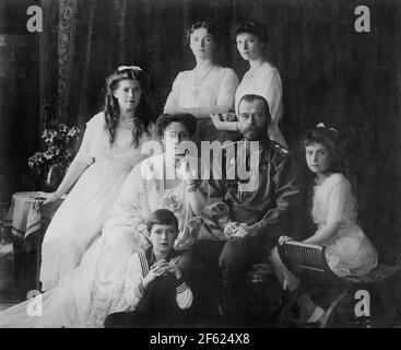 Famille royale russe, 1914 Banque D'Images