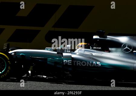 HAMILTON Lewis (gbr) Mercedes W08 Hybrid EQ Power+ équipe Mercedes GP, action lors du Grand Prix d'Espagne, à Barcelone Catalunya du 11 au 14 mai - photo: Xavi Bonilla / DPPI Banque D'Images