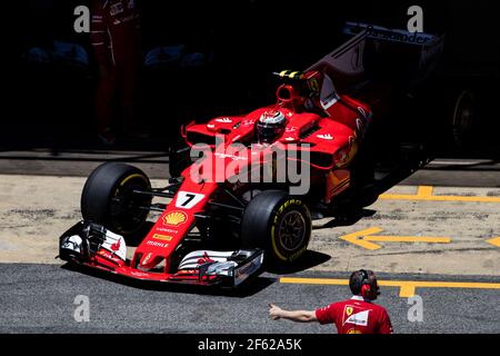 RAIKKONEN Kimi (fin) Ferrari SF70-H équipe scuderia Ferrari, action lors du Grand Prix d'Espagne, à Barcelone Catalunya du 11 au 14 mai - photo: Xavi Bonilla / DPPI Banque D'Images