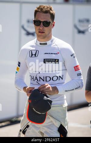 VANDOORNE Stoffel (bel) McLaren Honda MCL32, portrait d'ambiance pendant le Grand Prix d'Espagne, à Barcelone Catalunya du 11 au 14 mai - photo: Xavi Bonilla / DPPI Banque D'Images