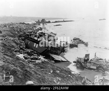 Jour J à Iwo Jima, 1945, Seconde Guerre mondiale Banque D'Images