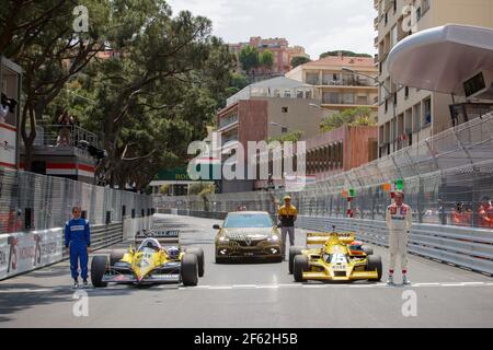 JABOUILLE Jean Pierre F1 RS01 / PROST Alain (fra) Renault F1 RE40 ambiance pendant le Championnat du monde de Formule 1 2017, Grand Prix de Monaco du 24 au 28 mai à Monaco - photo Frédéric le Floc'h / DPPI Banque D'Images