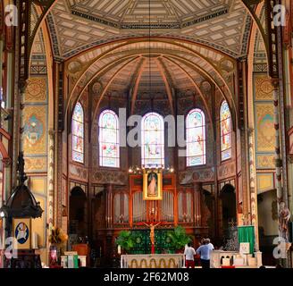 Autel de la cathédrale Saint Louis à fort-de-France Martinique Banque D'Images