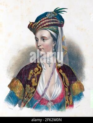 LADY MARY WORTLEY MONTAGU (1689-1762) poète et écrivain anglais, principalement au sujet de ses expériences en tant que femme de l'ambassadeur britannique dans l'Empire ottoman. Banque D'Images