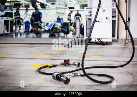 Sauber F1 C36, ambiance pendant le championnat du monde de Formule 1 FIA 2017, Grand Prix de Bahreïn, à Sakhir du 13 au 16 avril - photo Antonin Vincent / DPPI Banque D'Images