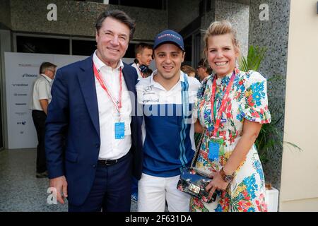 ESTROSI Christian, Président du GIP Grand Prix de France le Castellet, MASSA Felipe (BRA) Williams f1 Mercedes FW40, lors du Championnat du monde de Formule 1 2017, Grand Prix d'Abu Dhabi du 23 au 26 novembre à Yas Marina - photo Florent Gooden / DPPI Banque D'Images