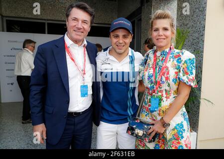 ESTROSI Christian, Président du GIP Grand Prix de France le Castellet, MASSA Felipe (BRA) Williams f1 Mercedes FW40, lors du Championnat du monde de Formule 1 2017, Grand Prix d'Abu Dhabi du 23 au 26 novembre à Yas Marina - photo Florent Gooden / DPPI Banque D'Images