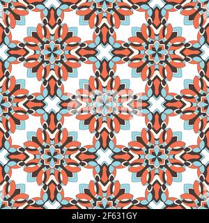 Motif tribal de mandala, contour de style dessiné à la main Illustration de Vecteur
