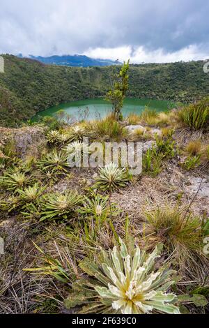 La lagune de guatavita, Sesquilé, Cundinamarca, Colombie Banque D'Images