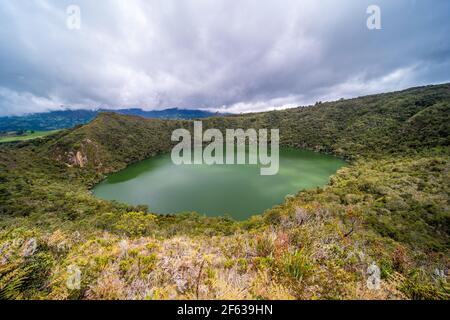 La lagune de Guatavita, Sesquilé, Cundinamarca, Colombie Banque D'Images