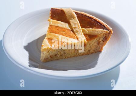 Italie, Campanie, traditionnel gâteau de Pâques napolitain appelé Pastiera Banque D'Images