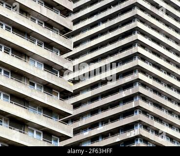 Les Gallowgate Towers, les plus hauts immeubles de Glasgow, photographiés en 2003. Les appartements ont été démolis en 2015 et 2016. Banque D'Images