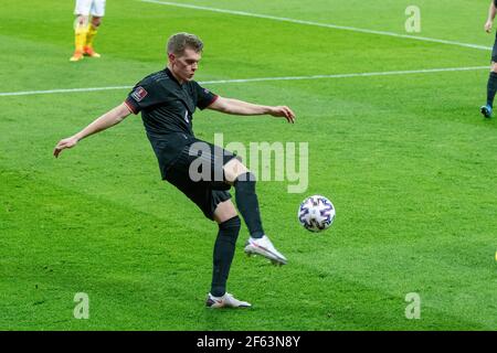 Bucarest, Roumanie. 28 mars 2021. Matthias Ginter #4 d'Allemagne lors du match de qualification de la coupe du monde de la FIFA 2022 entre les équipes nationales de Roumanie et d'Allemagne à la National Arena de Bucarest, Roumanie. 28.03.2021. Photo: Copyright 2020, crédit: Cronos/Alamy Live News Banque D'Images