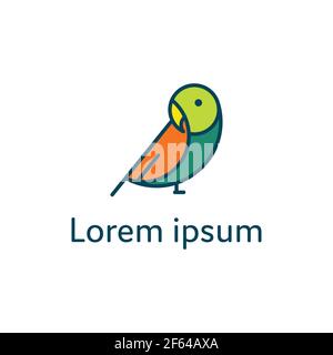 design plat avec logo oiseau coloré Illustration de Vecteur
