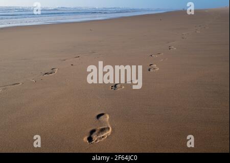 CÔTE ATLANTIQUE, CARCANS BEACH, PETITE STATION DE BAIGNADE SUR LA CÔTE ATLANTIQUE FRANÇAISE, PRÈS DE LACANAU ET BORDEAUX Banque D'Images