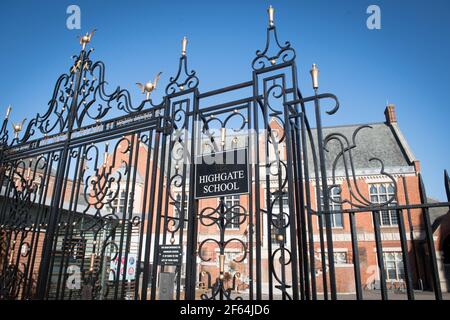 Highgate School dans le nord de Londres. Date de la photo: Lundi 29 mars 2021. Banque D'Images